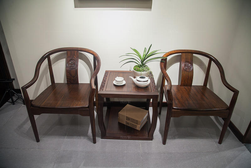 新古典中式风格仿古实木禅意休闲椅的家具详细介绍