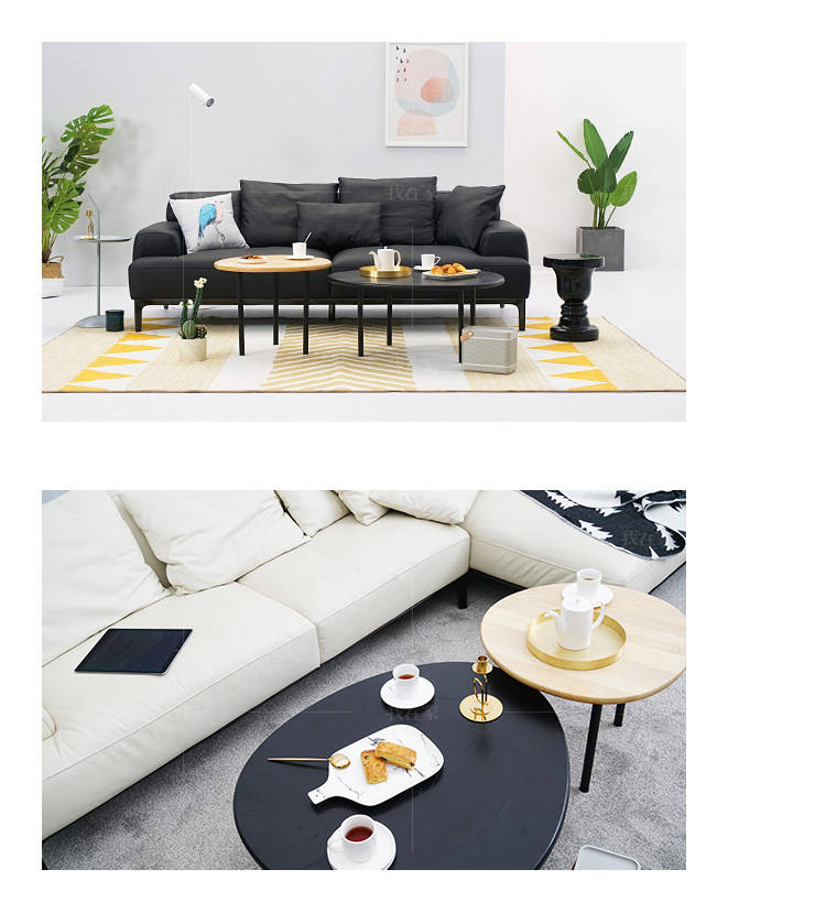 色彩北欧风格荷叶咖啡茶几的家具详细介绍
