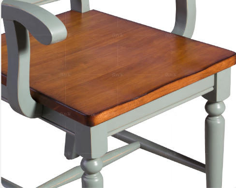 乡村美式风格洛利扶手实木餐椅的家具详细介绍