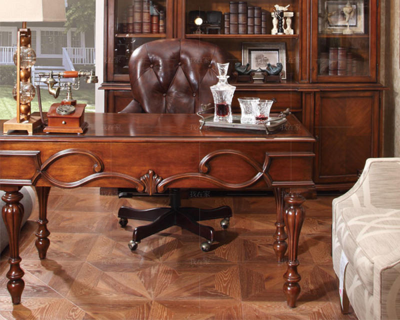 传统美式风格Thursz瑟斯书桌的家具详细介绍