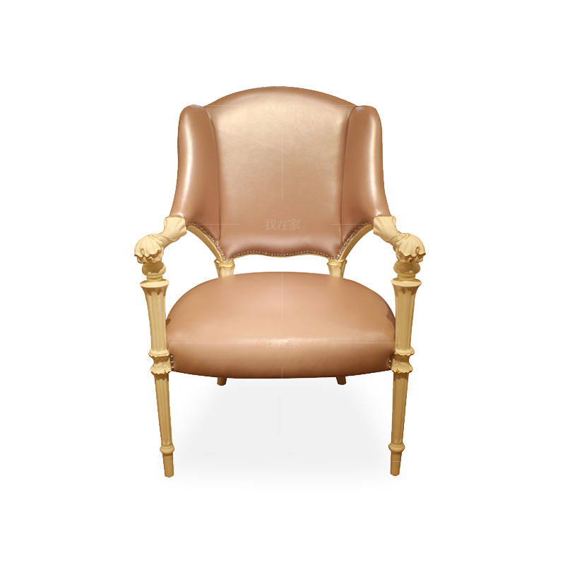 新古典法式风格轻奢法式实木休闲椅