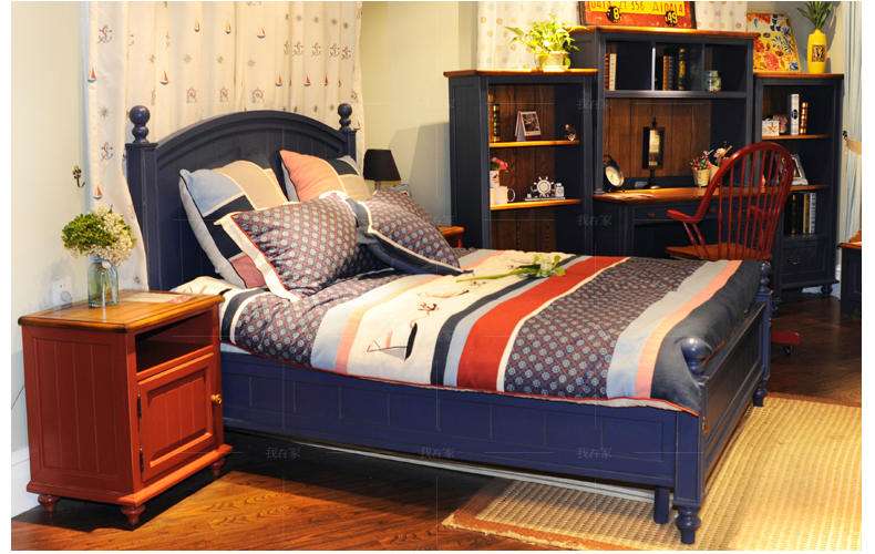 简约美式风格科罗拉多北美黄杨木床的家具详细介绍
