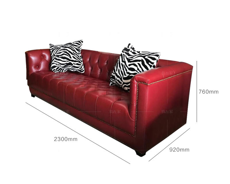 轻奢美式风格现代美式休闲皮艺沙发的家具详细介绍
