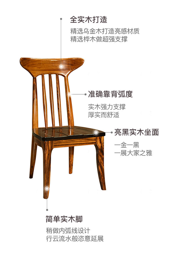 现代实木风格返景餐椅（样品特惠）的家具详细介绍