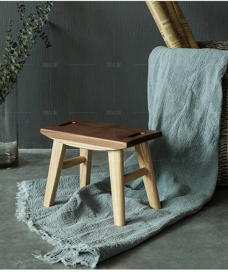 原木北欧风格拉手小板凳（样品特惠）的家具详细介绍