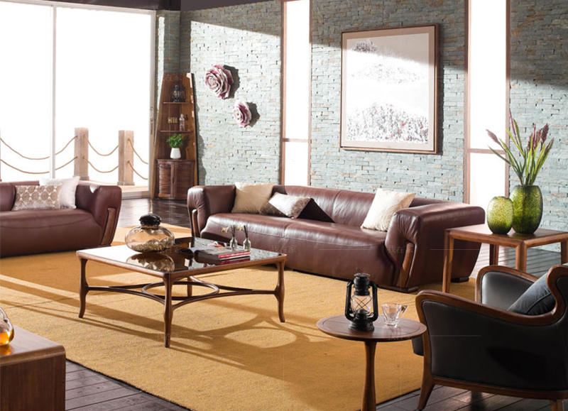 现代北欧风格北欧风加厚真皮沙发的家具详细介绍