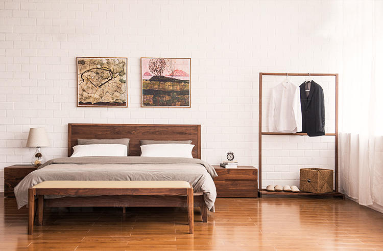 现代北欧风格卧室落地实木简约衣架的家具详细介绍