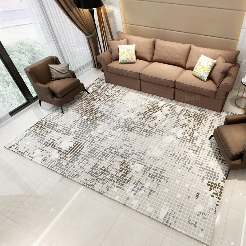 地毯系列现代风马赛克机织地毯