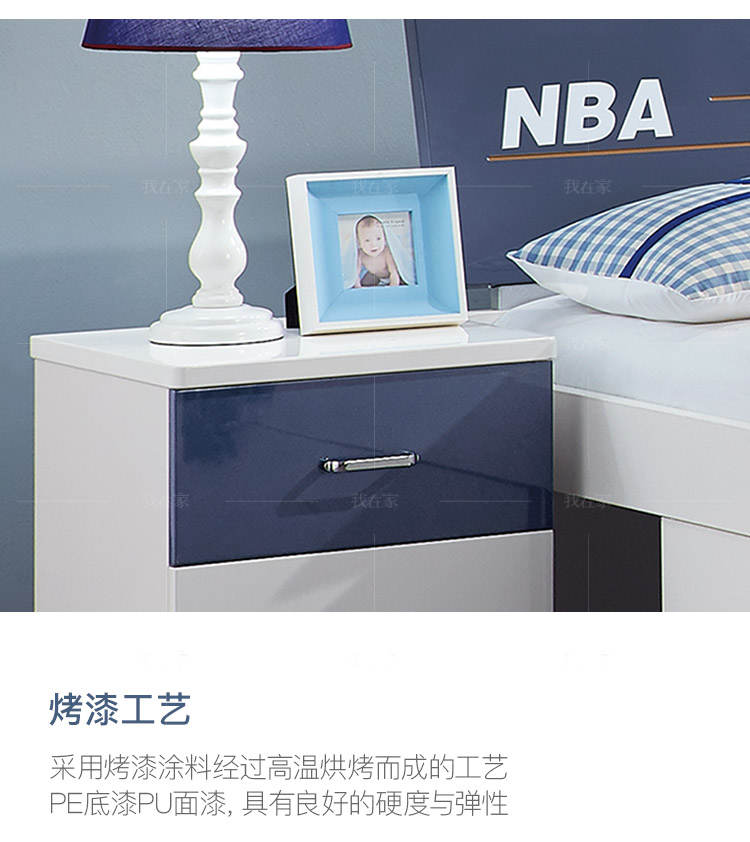 现代儿童风格篮球王子床头柜的家具详细介绍
