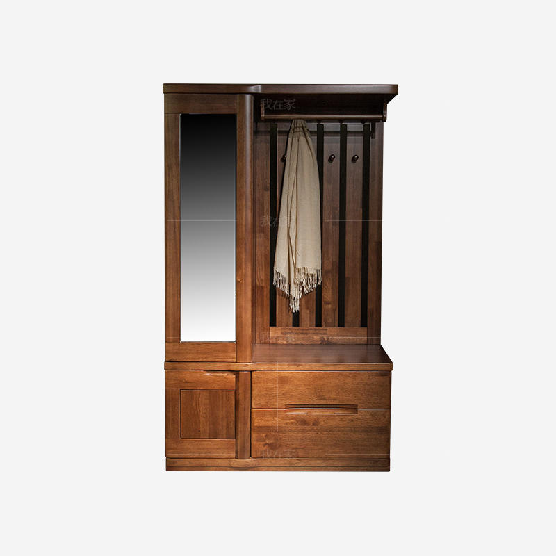 现代实木风格多功能门厅柜