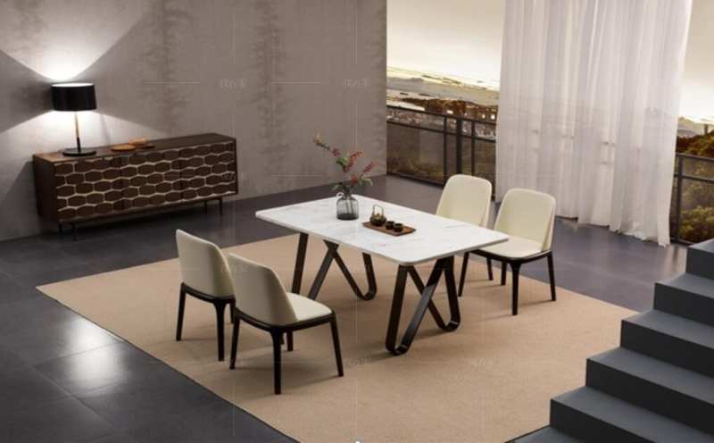 现代简约风格个性长方形餐桌的家具详细介绍