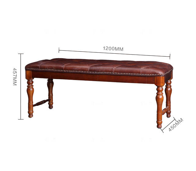 传统美式风格瑟斯床尾凳的家具详细介绍
