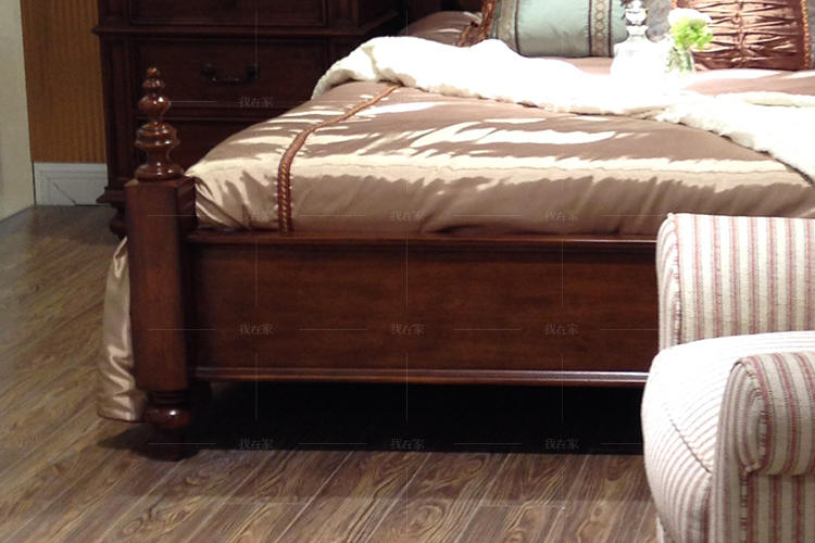 传统美式风格乐活实木床的家具详细介绍