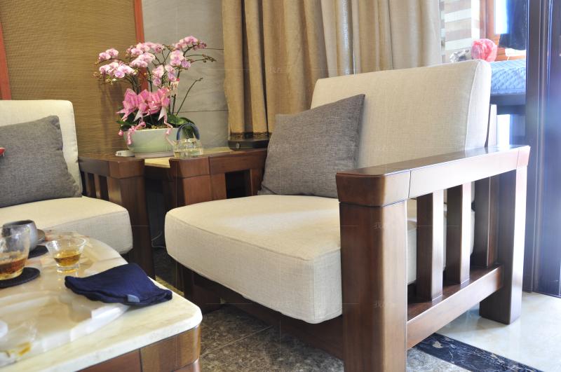 现代实木风格现代实木转角L型沙发的家具详细介绍