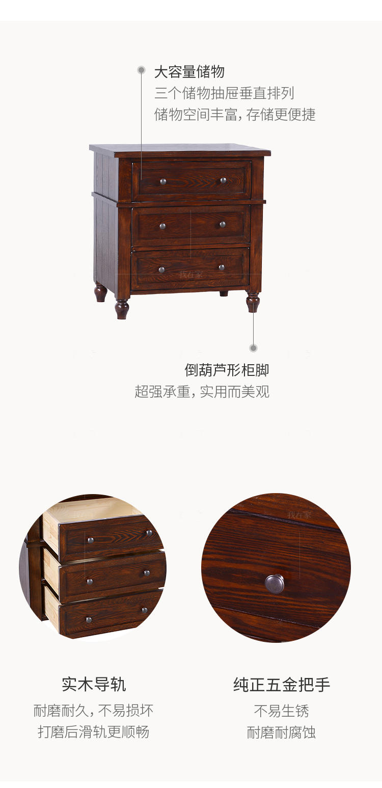 简约美式风格马纳蒂床头柜的家具详细介绍