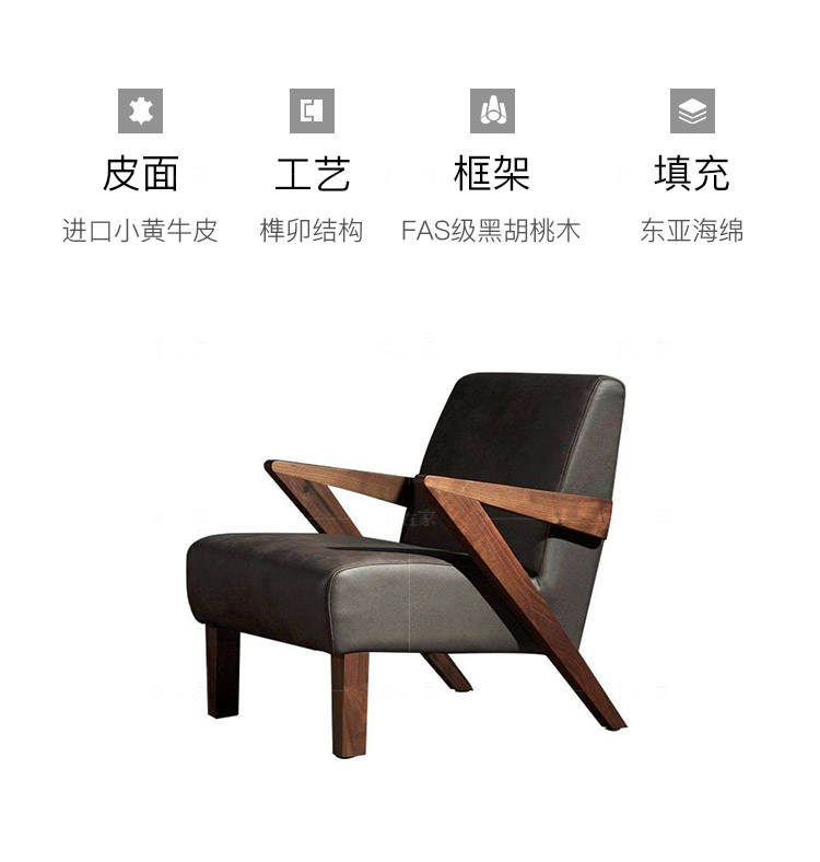 原木北欧风格凌恒单椅（样品特惠）的家具详细介绍