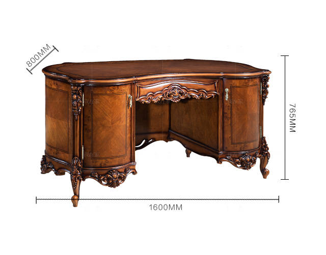 古典欧式风格马可斯书桌的家具详细介绍