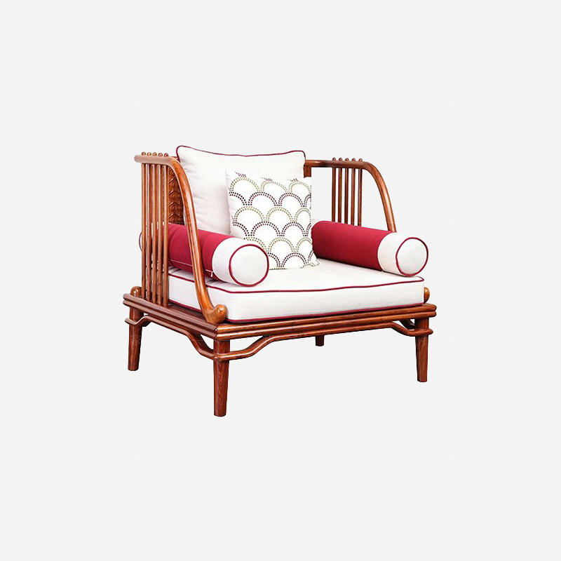 新古典中式风格风之翼实木沙发