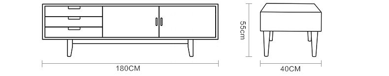 原木北欧风格马尔默电视柜的家具详细介绍