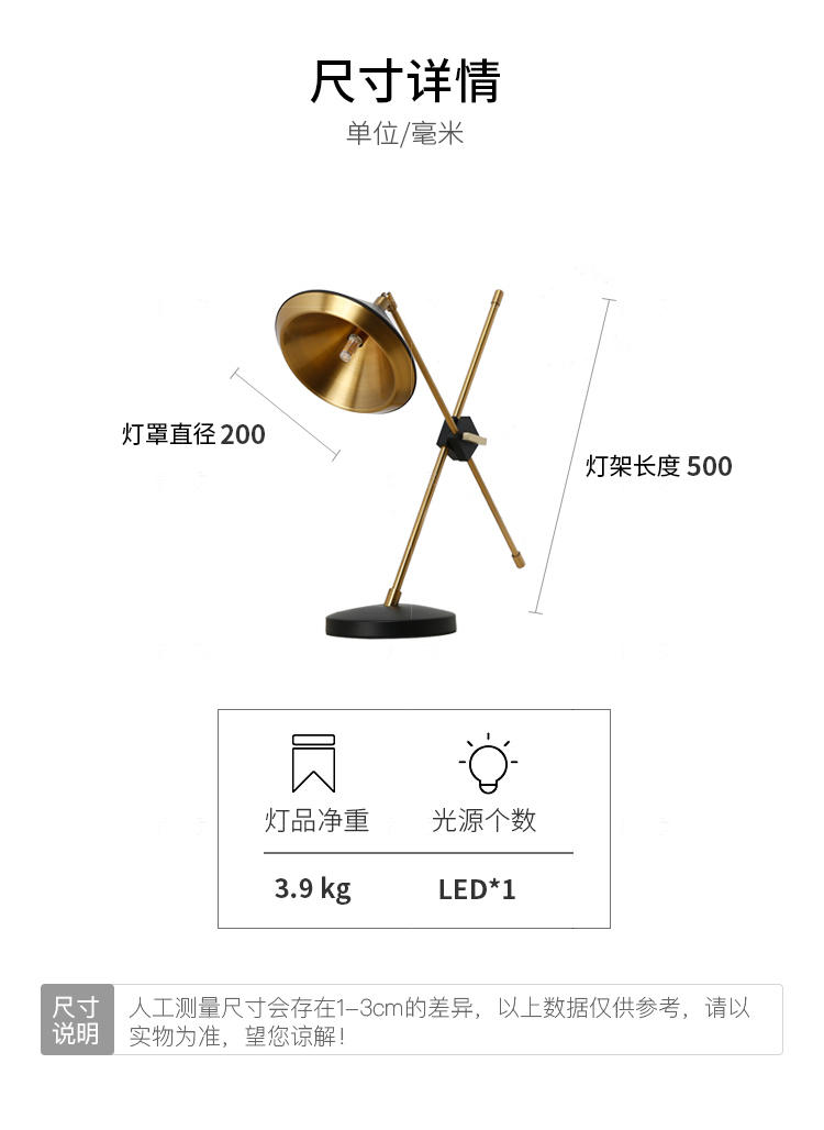 Nordic Lamp系列微语-金属锥形台灯的详细介绍