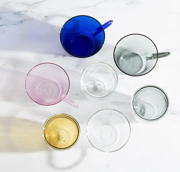 纳谷系列彩色透明玻璃马克杯