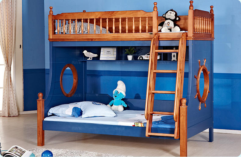 美式儿童风格地中海风儿童高低床的家具详细介绍