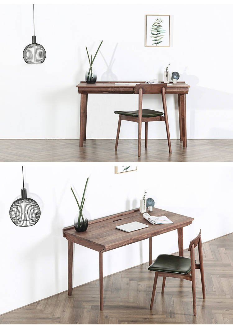 原木北欧风格明白书桌的家具详细介绍