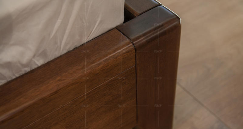 中式实木风格木语实木双人床的家具详细介绍