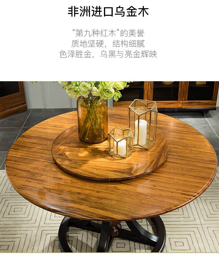 现代实木风格洛青餐桌的家具详细介绍