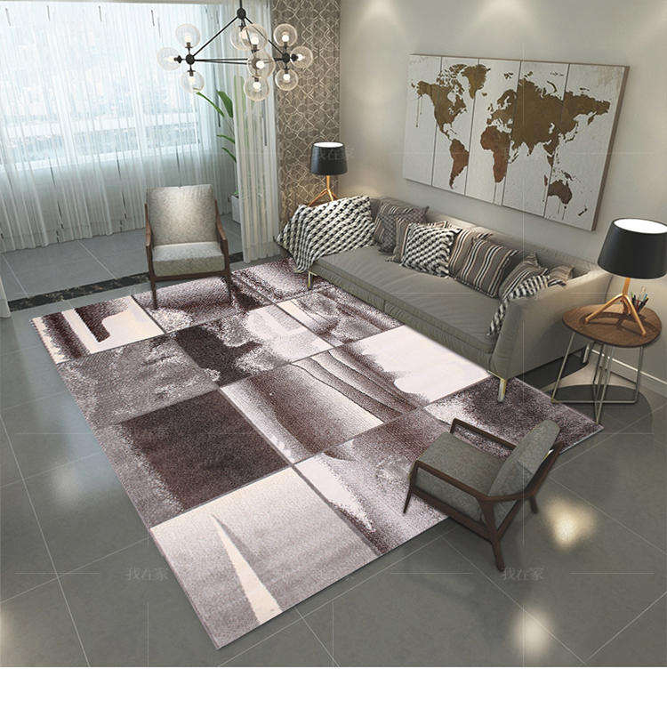 地毯系列方形抽象图案机织地毯的详细介绍