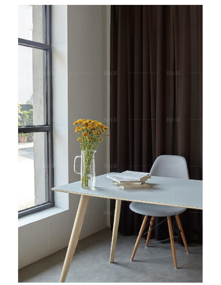 色彩北欧风格Coline长方形餐桌的家具详细介绍