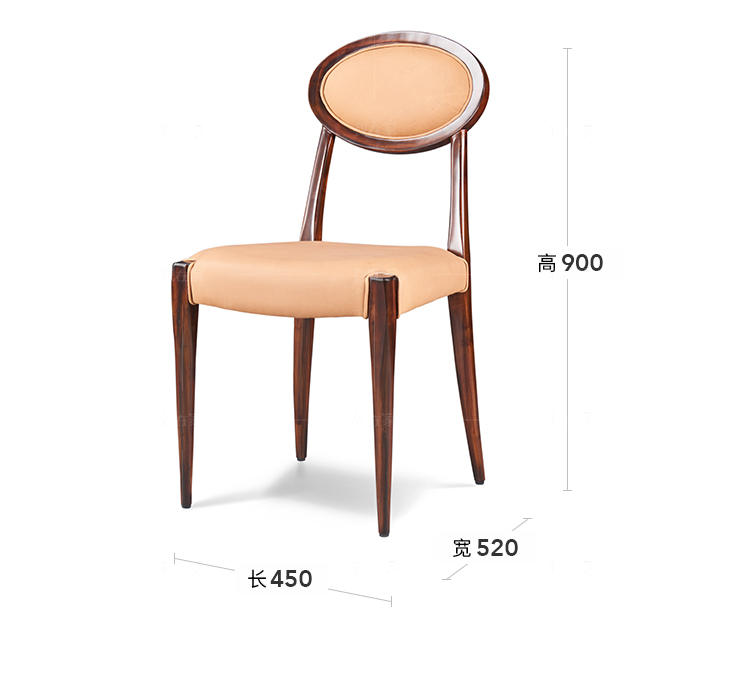 轻奢美式风格圆背餐椅（样品特惠）的家具详细介绍