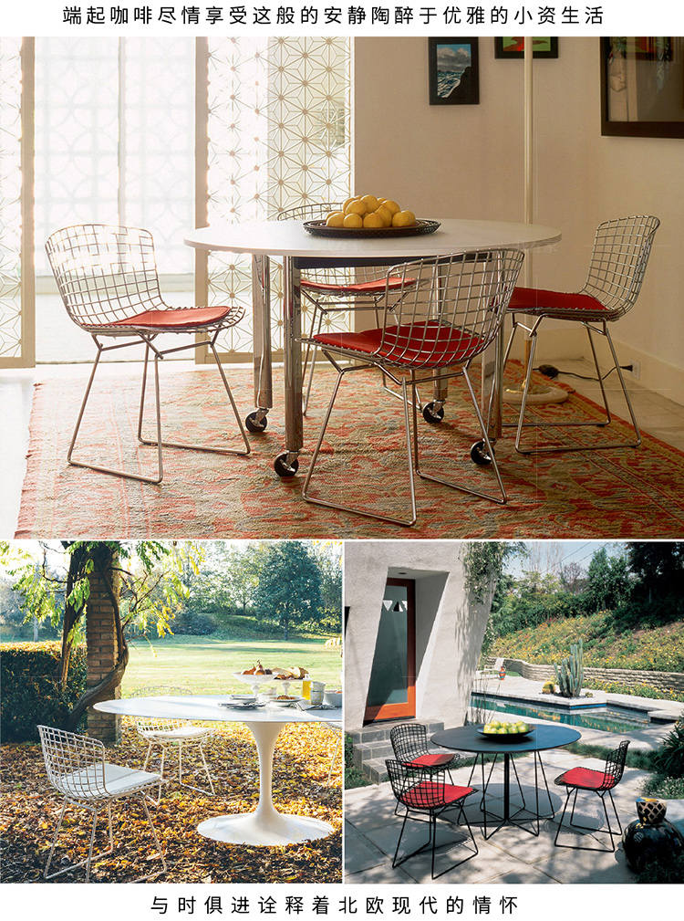 色彩北欧风格钢丝椅的家具详细介绍