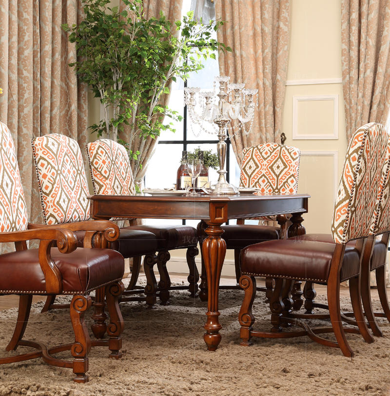 传统美式风格瑟斯餐桌（样品特惠）的家具详细介绍
