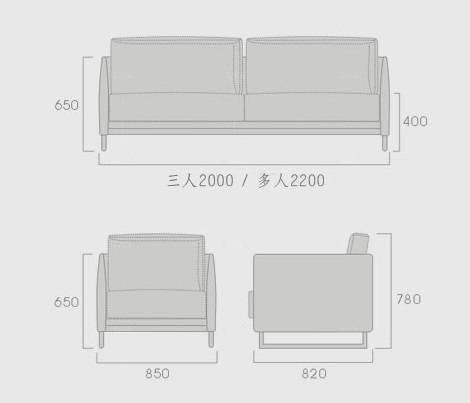 原木北欧风格布艺沙发（样品特惠）的家具详细介绍
