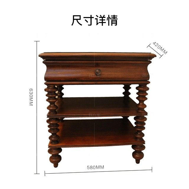 传统美式风格莱恩床头柜的家具详细介绍