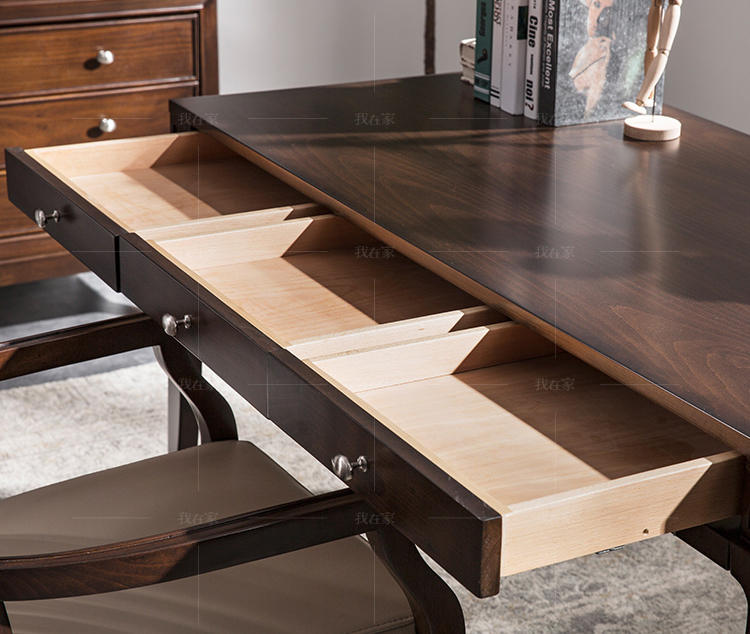 现代美式风格特瑞书桌书椅的家具详细介绍