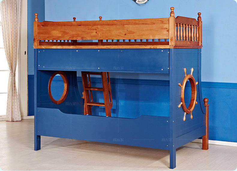 美式儿童风格地中海风儿童高低床的家具详细介绍