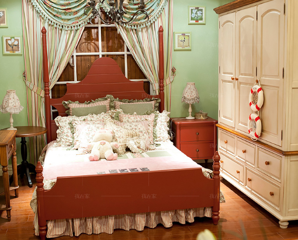 乡村美式风格詹妮弗双人床的家具详细介绍