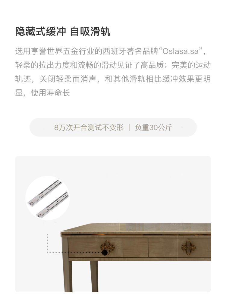 意式轻奢风格格幕书桌的家具详细介绍