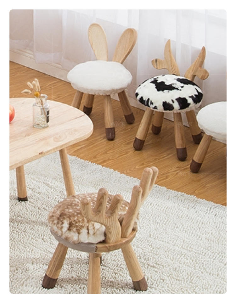北欧儿童风格沃登儿童动物凳的家具详细介绍