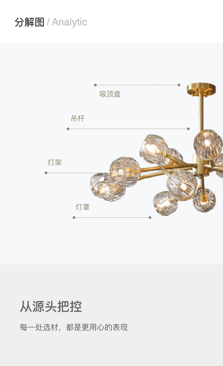 Nordic Lamp系列轻奢风魔豆分子客厅吊灯的详细介绍