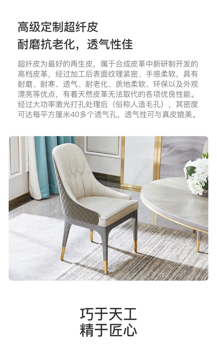 轻奢美式风格塔菲餐椅（样品特惠）的家具详细介绍