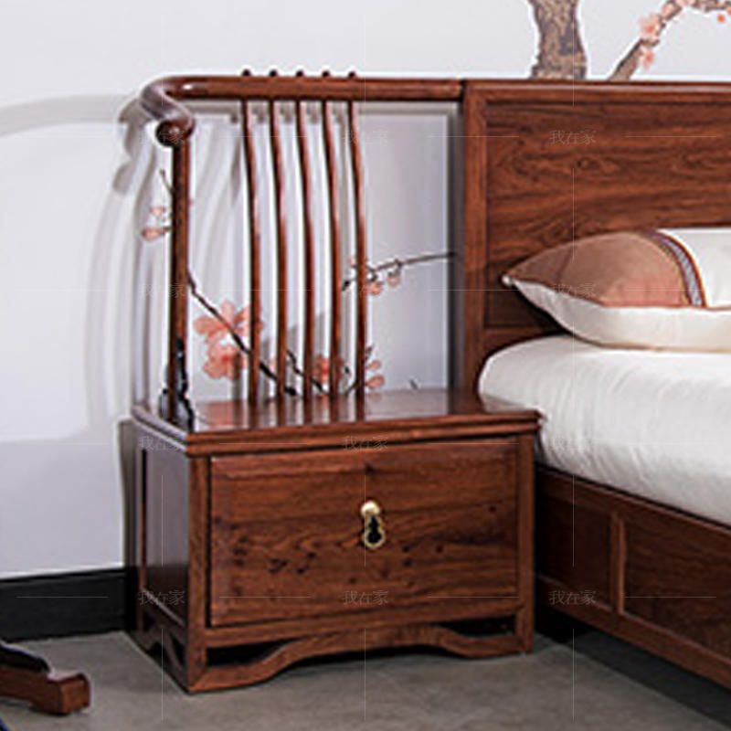 新古典中式风格规矩床头柜