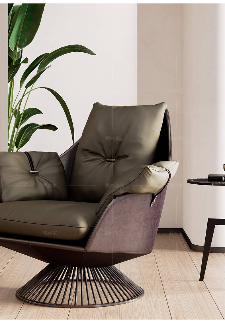 意式极简风格GLOSS旋转休闲椅的家具详细介绍