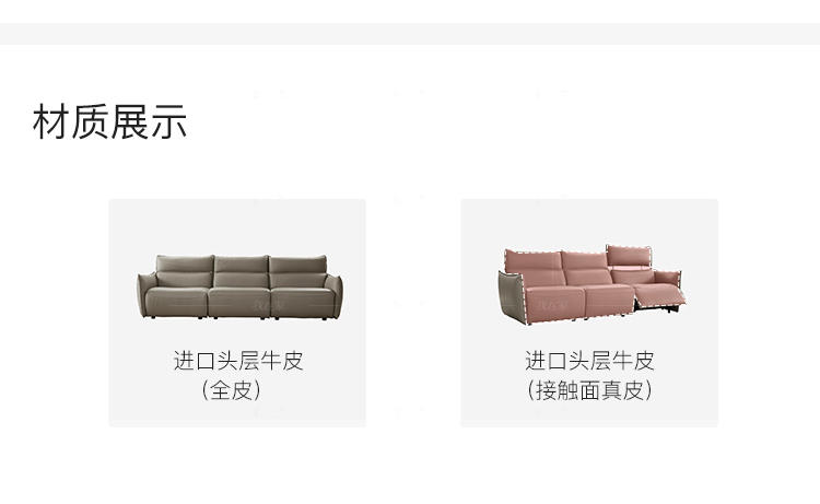 现代简约风格拉维纳真皮功能沙发的家具详细介绍