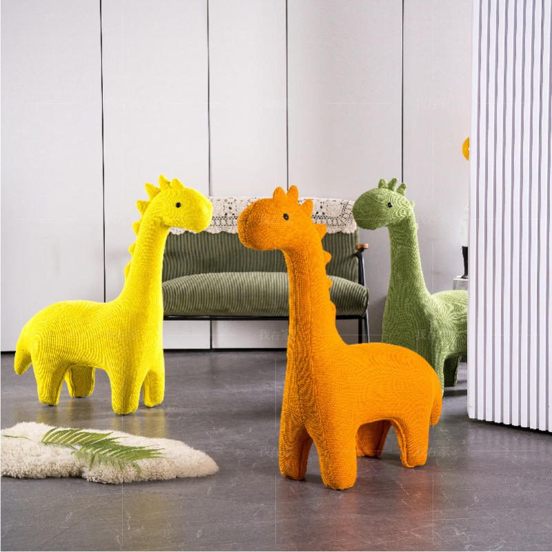 北欧儿童风格针织恐龙儿童凳