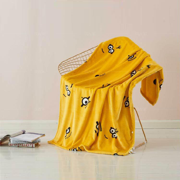 浅草物语系列小黄人时尚多功能绒毯