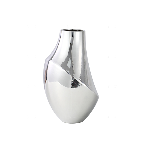 绘美映画系列银色陶瓷壶花瓶