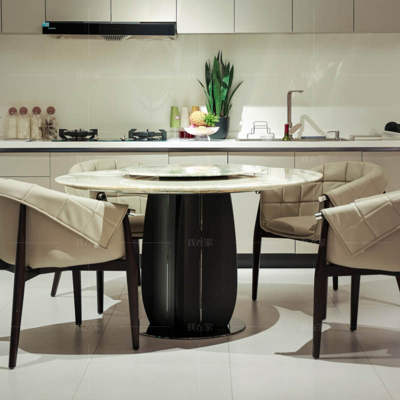 现代简约风格里诺圆餐桌的家具详细介绍